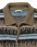 uniform experiment 25A/W MOHAIR BORDER KNIT BLOUSON [ UE-252065 ]