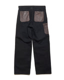 uniform experiment 26S/S LEATHER DOUBLE KNEE DENIM PAINTER PANTS [ UE-260005 ]