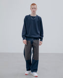 uniform experiment 26S/S LEATHER DOUBLE KNEE DENIM PAINTER PANTS [ UE-260005 ]
