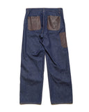 uniform experiment 26S/S LEATHER DOUBLE KNEE DENIM PAINTER PANTS [ UE-260005 ]