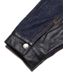 [ Pre-order ] uniform experiment 26A/W LEATHER ASSEMBLED DENIM TRUCKER JACKET [ UE-262020 ]