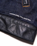 [ Pre-order ] uniform experiment 26A/W LEATHER ASSEMBLED DENIM TRUCKER JACKET [ UE-262020 ]