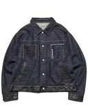 uniform experiment 26A/W LEATHER ASSEMBLED DENIM TRUCKER JACKET [ UE-262020 ]