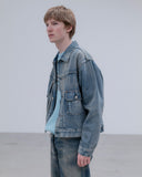 [ Pre-order ] uniform experiment 26A/W DAMAGED DENIM TRUCKER JACKET [ UE-262024 ]
