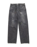 uniform experiment 26A/W DAMAGED DENIM WIDE-FIT JEANS [ UE-262025 ]