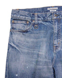 [ Pre-order ] uniform experiment 26A/W DAMAGED DENIM WIDE-FIT JEANS [ UE-262025 ]