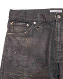 [ Pre-order ] uniform experiment 26A/W DAMAGED DENIM REGULAR-FIT JEANS [ UE-262026 ]