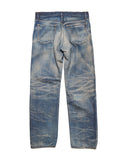 [ Pre-order ] uniform experiment 26A/W DAMAGED DENIM REGULAR-FIT JEANS [ UE-262026 ]