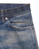 [ Pre-order ] uniform experiment 26A/W DAMAGED DENIM REGULAR-FIT JEANS [ UE-262026 ]