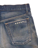 [ Pre-order ] uniform experiment 26A/W DAMAGED DENIM REGULAR-FIT JEANS [ UE-262026 ]