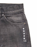 [ Pre-order ] uniform experiment 26A/W DAMAGED DENIM TAPERED-FIT JEANS [ UE-262027 ]