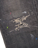 [ Pre-order ] uniform experiment 26A/W DAMAGED DENIM TAPERED-FIT JEANS [ UE-262027 ]