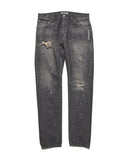uniform experiment 26A/W DAMAGED DENIM TAPERED-FIT JEANS [ UE-262027 ]