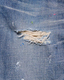 [ Pre-order ] uniform experiment 26A/W DAMAGED DENIM TAPERED-FIT JEANS [ UE-262027 ]
