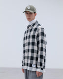 [ Pre-order ] uniform experiment 26A/W LINE FLANNEL CHECK DRAWCORD SHIRT [ UE-262040 ]