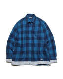 uniform experiment 26A/W LINE FLANNEL CHECK DRAWCORD SHIRT [ UE-262040 ]