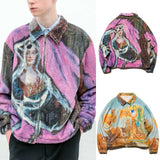 uniform experiment 25A/W ASGER JORN: PAINTING FLEECE BLOUSON [ UE-252027 ]