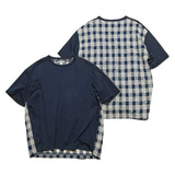uniform experiment 26A/W STAR PRINT CHECK PANELED WIDE TEE [ UE-262036 ] cotwo