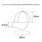 [ Pre-order ] uniform experiment 26A/W FLANNEL CHECK NEWSBOY CAP [ UE-262043 ]