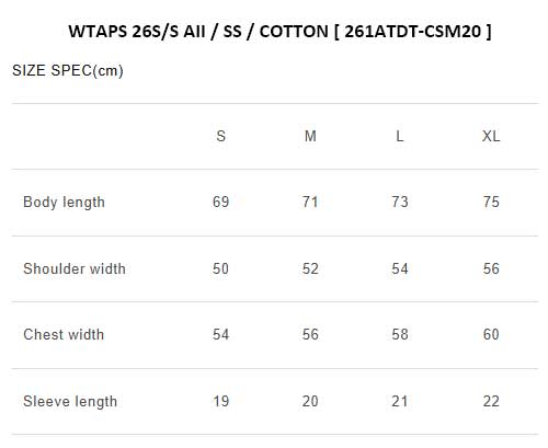 [ Pre-order ] WTAPS 26S/S AII / SS / COTTON [ 261ATDT-CSM20 ] – cotwohk