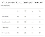 [ Pre-order ] WTAPS 26S/S BDY 01 / SS / COTTON [ 261ATDT-CSM22 ]