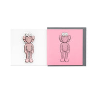 KAWS x NGV PUFFY STICKER & BLANK CARD [ BFF - Pink ]