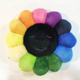 MURAKAMI TAKASHI Flower Cushion Rainbow x Black (30cm)