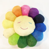 MURAKAMI TAKASHI Flower Cushion Rainbow x White (30cm)