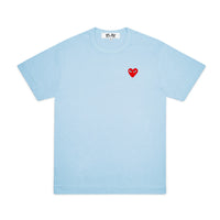 COMME des GARCONS Embroidered Red Heart Color PLAY Tee ( Ladies ) [ AZ-T271-051 ]