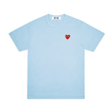 COMME des GARCONS Embroidered Red Heart Color PLAY Tee ( Ladies ) [ AZ-T271-051 ]
