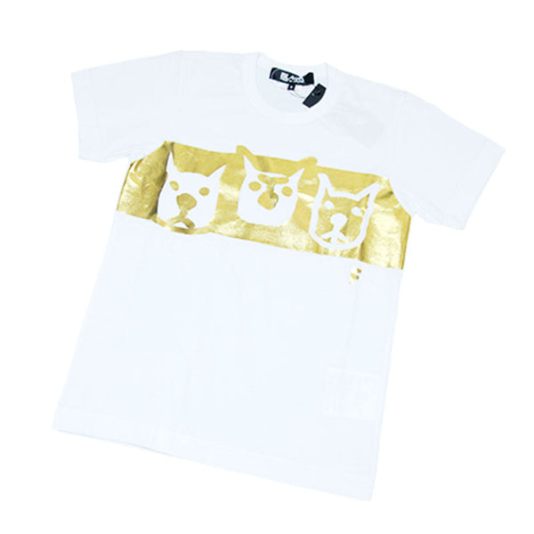BLACK COMME des GARCONS Gold Switching Face Tee
