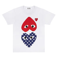 COMME des GARCONS Polka Dot With Upside Down Heart PLAY Tee ( Ladies ) [ AZ-T239-051 ]
