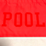the POOL aoyama 2WAY HANDLE TOTE BAG Fluorescent Red