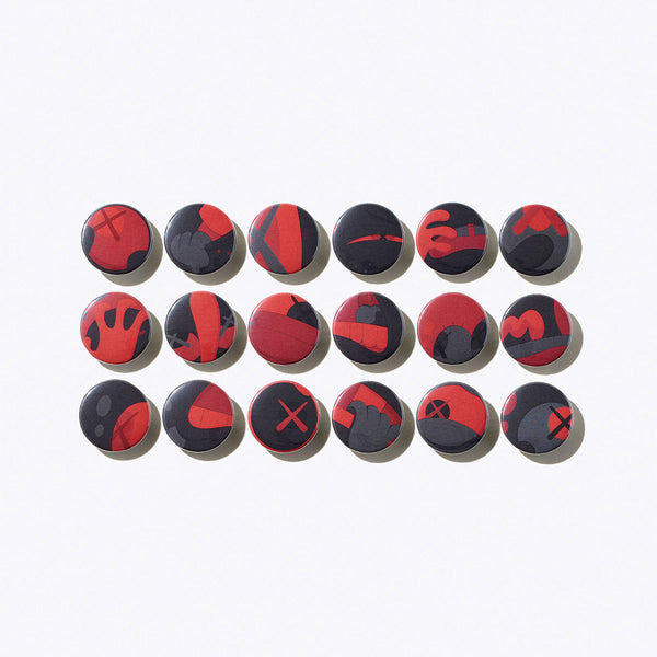 KAWS TOKYO FIRST Button Badge [ 18pcs Set ]