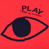 COMME des GARCONS Red Body Color 2eyes PLAY Tee ( Ladies ) [ T123-2 ]