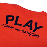 COMME des GARCONS Green Body Color Border Line PLAY Tee ( Ladies ) [ T125-3 ]