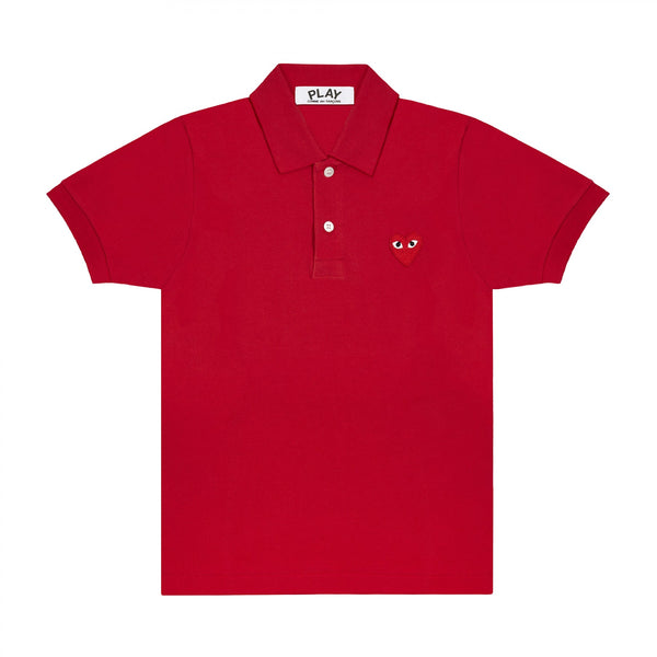 COMME des GARCONS Red Body Red Heart PLAY Polo Shirt Ladies