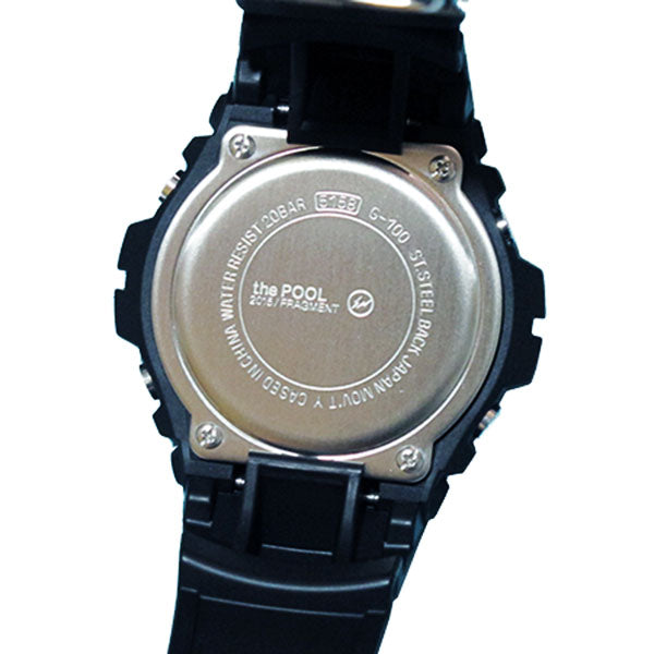 the POOL aoyama x fragment design x CASIO G-SHOCK WATCH G-100-1BMJF 5158